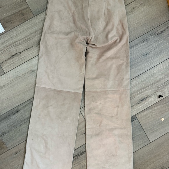 Retro Marni Made In Italy Suede Leather Color Block Pants Size 8 - Picture 7 of 10